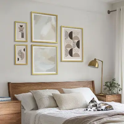 Gallery wall abstracte geometrische vormen