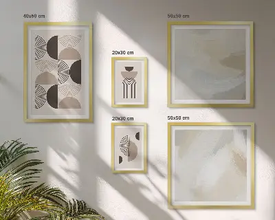 Gallery wall abstracte geometrische vormen