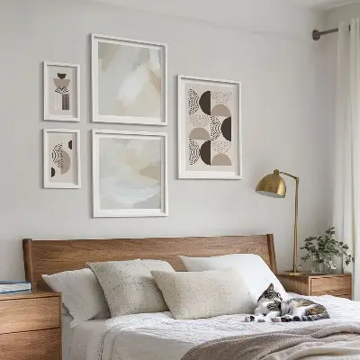 Gallery wall abstracte geometrische vormen