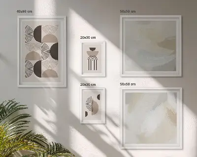 Gallery wall abstracte geometrische vormen