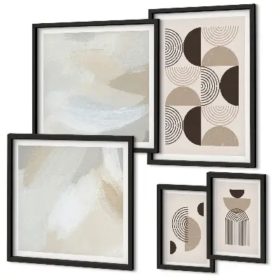 Gallery wall abstracte geometrische vormen