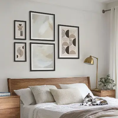 Gallery wall abstracte geometrische vormen