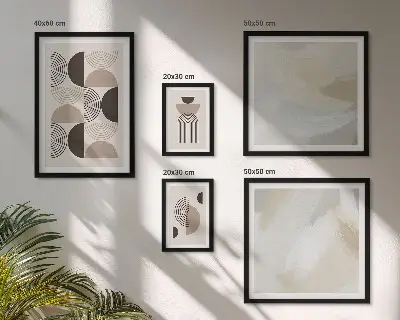 Gallery wall abstracte geometrische vormen