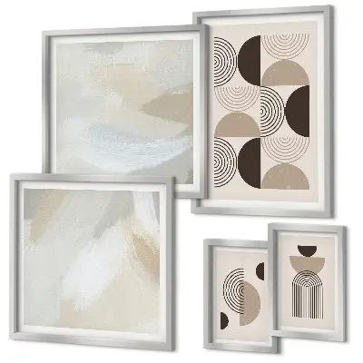 Gallery wall abstracte geometrische vormen
