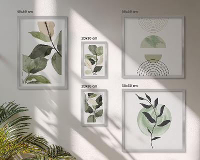 Wanddecoratie compositie Scandinavische plantmotieven