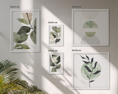 Wanddecoratie compositie Scandinavische plantmotieven