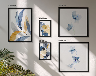 Moderne schilderijen set Plantenmotieven in pastelkleurige interieurs