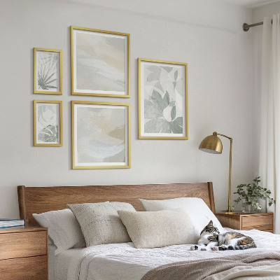 Gallery wall Grijze en witte plantmotieven