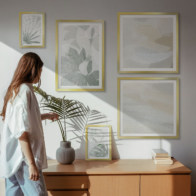 Gallery wall Grijze en witte plantmotieven