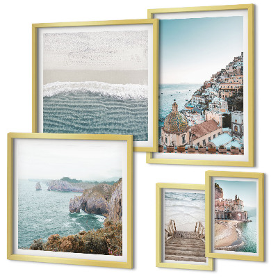 Wanddecoratie compositie Landschappen van een kustplaats