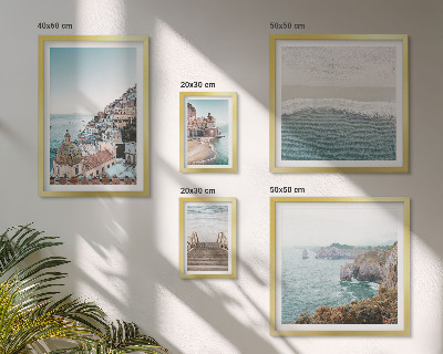 Wanddecoratie compositie Landschappen van een kustplaats