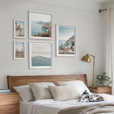 Wanddecoratie compositie Landschappen van een kustplaats