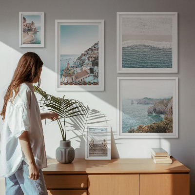 Wanddecoratie compositie Landschappen van een kustplaats