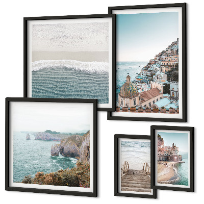 Wanddecoratie compositie Landschappen van een kustplaats
