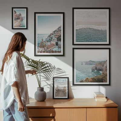 Wanddecoratie compositie Landschappen van een kustplaats