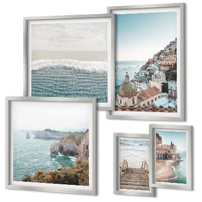 Wanddecoratie compositie Landschappen van een kustplaats