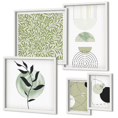 Moderne schilderijen set Abstracte geometrische planten