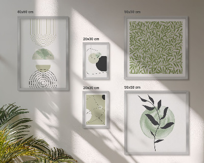 Moderne schilderijen set Abstracte geometrische planten
