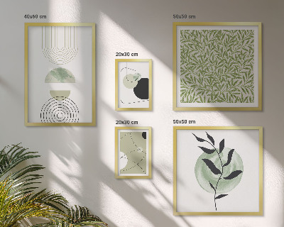 Moderne schilderijen set Abstracte geometrische planten