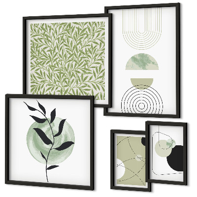Moderne schilderijen set Abstracte geometrische planten