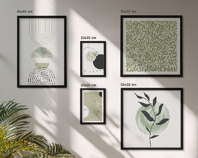 Moderne schilderijen set Abstracte geometrische planten