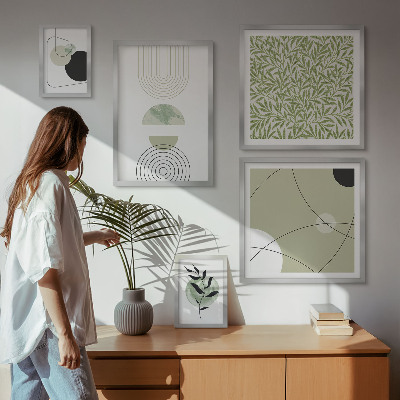 Gallery wall Abstracte plantvormen
