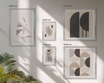 Moderne schilderijen set Stijlvolle geometrische portretten