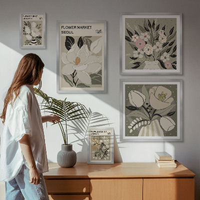 Gallery wall Bloemenpatronen uit Londen en Seoul