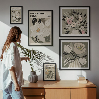 Gallery wall Bloemenpatronen uit Londen en Seoul