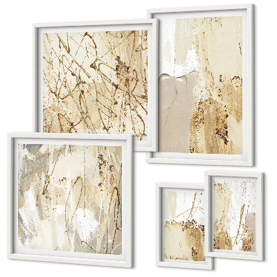 Wanddecoratie compositie Abstracte moderne texturen