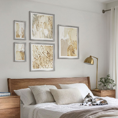 Wanddecoratie compositie Abstracte moderne texturen
