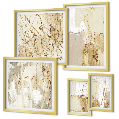 Wanddecoratie compositie Abstracte moderne texturen