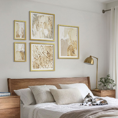 Wanddecoratie compositie Abstracte moderne texturen