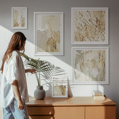 Wanddecoratie compositie Abstracte moderne texturen