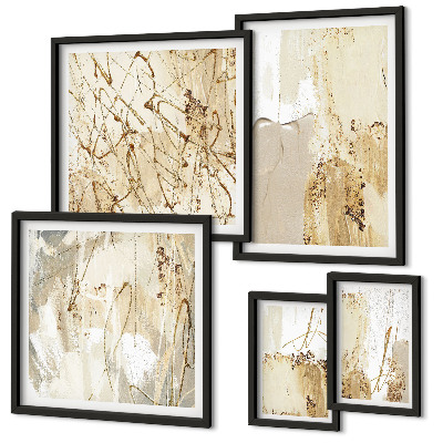 Wanddecoratie compositie Abstracte moderne texturen