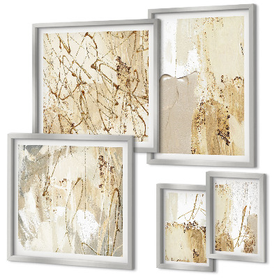 Wanddecoratie compositie Abstracte moderne texturen