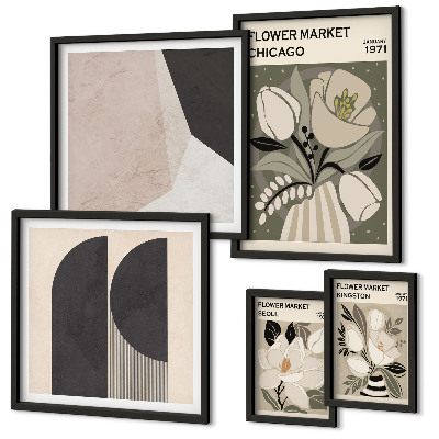 Gallery wall Stijlvolle bloemarrangementen