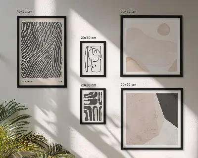 Wanddecoratie compositie minimalistische abstracte aardpatronen