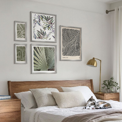 Moderne schilderijen set Minimalistische plantenpatronen