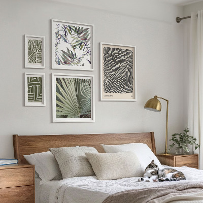 Moderne schilderijen set Minimalistische plantenpatronen