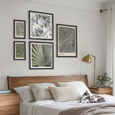 Moderne schilderijen set Minimalistische plantenpatronen