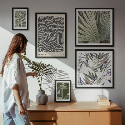 Moderne schilderijen set Minimalistische plantenpatronen