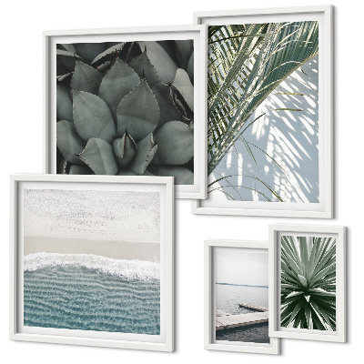 Gallery wall Tropische planten in de zee