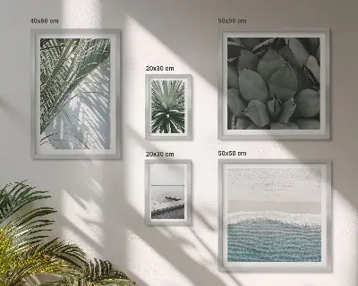 Gallery wall Tropische planten in de zee