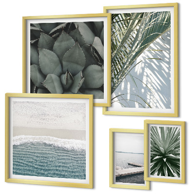 Gallery wall Tropische planten in de zee