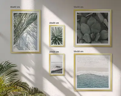 Gallery wall Tropische planten in de zee