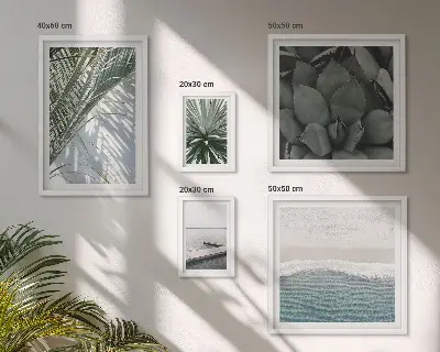 Gallery wall Tropische planten in de zee