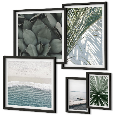 Gallery wall Tropische planten in de zee