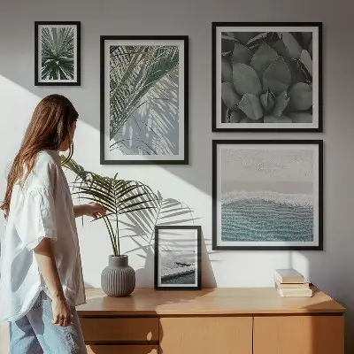 Gallery wall Tropische planten in de zee