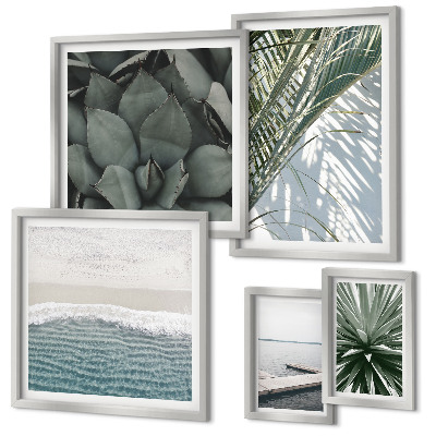 Gallery wall Tropische planten in de zee